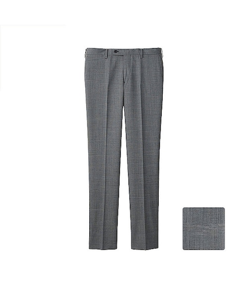 UNIQLO（ユニクロ）の「MEN ストレッチウールスリムフィットノータックパンツ（その他パンツ・メンズ・NAVY 69/BLUE 67/BLACK 09/GRAY 05/GRAY 04・88/115/95/91/70/82/100/110/79/73/76/105/67/85/120）」の3枚目の写真