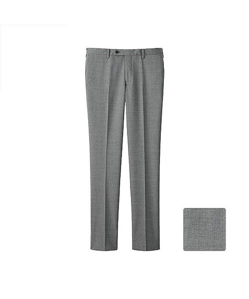 UNIQLO（ユニクロ）の「MEN ストレッチウールスリムフィットノータックパンツ（その他パンツ・メンズ・NAVY 69/BLUE 67/BLACK 09/GRAY 05/GRAY 04・88/115/95/91/70/82/100/110/79/73/76/105/67/85/120）」の4枚目の写真