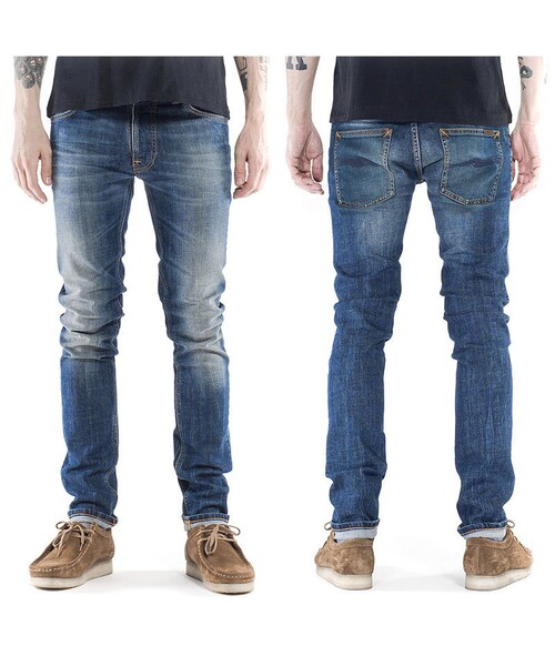 新品★ヌーディージーンズ　ダメージジーンズ　nudie jeans ヌーディージーンズ Nudie Jeans W32 パッチワークデニム