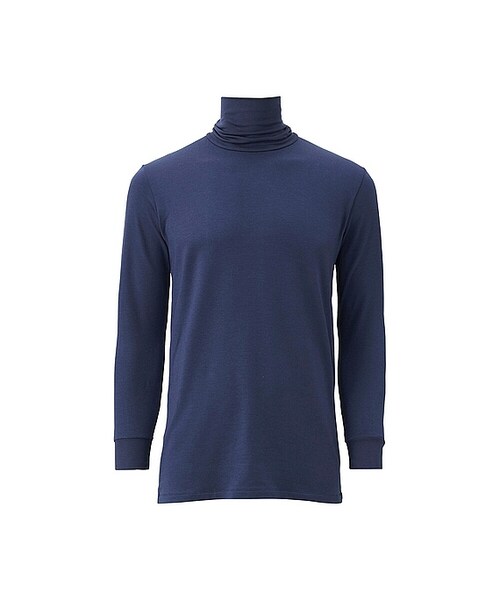 UNIQLO（ユニクロ）の「MEN ヒートテックエクストラウォームタートル（9分袖）（その他アンダーウェア/インナー・メンズ・WHITE 00/BLUE 68/DARK GRAY 08/BLACK 09・XL/M/S/L）」の4枚目の写真