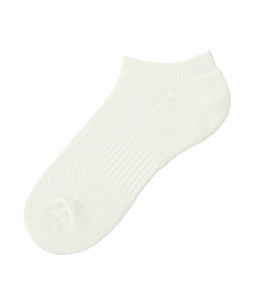 UNIQLO（ユニクロ）の「パイルメッシュショートソックス（ソックス/靴下・メンズ・OLIVE 57/NAVY 69/GRAY 03/BLACK 09/WINE 18/DARK GRAY 08/WHITE 00・フリー）」の2枚目の写真