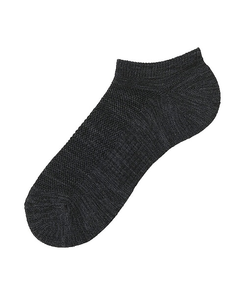 UNIQLO（ユニクロ）の「パイルメッシュショートソックス（ソックス/靴下・メンズ・OLIVE 57/NAVY 69/GRAY 03/BLACK 09/WINE 18/DARK GRAY 08/WHITE 00・フリー）」の5枚目の写真