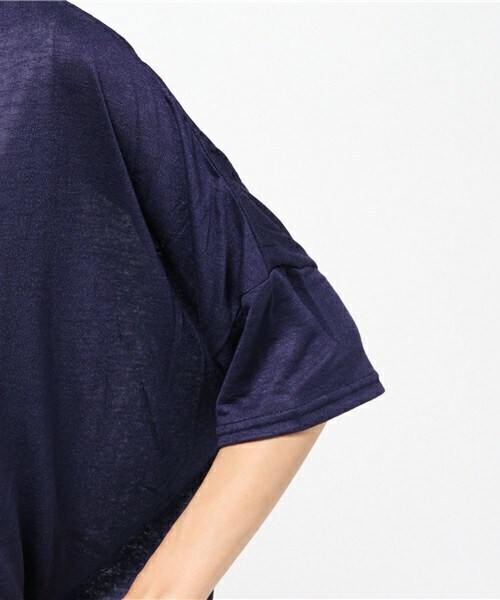 INTERPLANET WINGS（インタープラネットウィング）の「スラブ天竺レイヤードP/O（Tシャツ/カットソー・レディース・グレー/ブルー/ネイビー・FREE）」の8枚目の写真