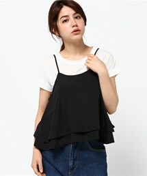 actuel | レイヤードキャミアンサンブル(Tシャツ/カットソー)