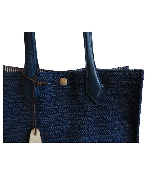 GALLERIANT（ガレリアント）の「o'legno籠編みトートバッグ（BEG、NVY）（かごバッグ・メンズ・その他）」の5枚目の写真