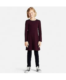 UNIQLO | GIRLS カットソーリブワンピース（長袖）＋(ワンピース)