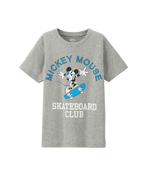UNIQLO(ユニクロ)の「BOYS ディズニープロジェクトグラフィックT(半袖)(Tシャツ/カットソー・キッズ・GRAY 03・100/150/140/120/130/110)」の1枚目の写真