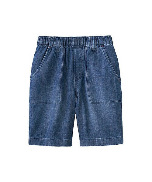 UNIQLO（ユニクロ）の「BOYS イージーショートパンツ（デニム）（その他パンツ・キッズ・BLUE 63/BLUE 66・L/M/XS/XL/S）」の2枚目の写真