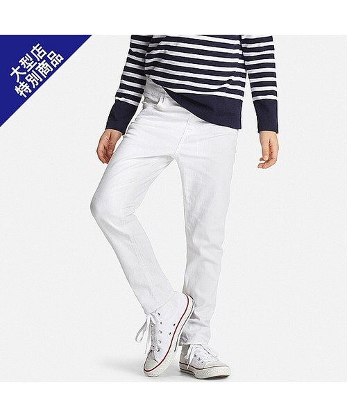 UNIQLO（ユニクロ）の「BOYS ツイルイージーパンツ（その他パンツ・キッズ・BEIGE 31/BLACK 09/OLIVE 57/BLUE 68/WHITE 00・M/XS/XL/L/S）」の2枚目の写真