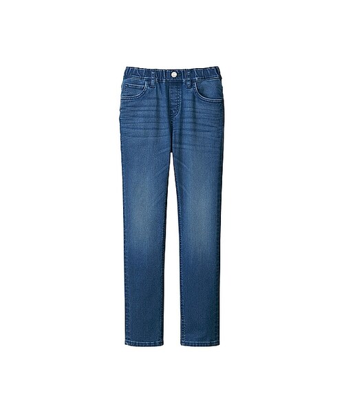 UNIQLO(ユニクロ)の「BOYS デニムイージーパンツ(その他パンツ・キッズ・BLUE 64/NAVY 69/BLUE 67・XS/XL/S/M/L)」の1枚目の写真