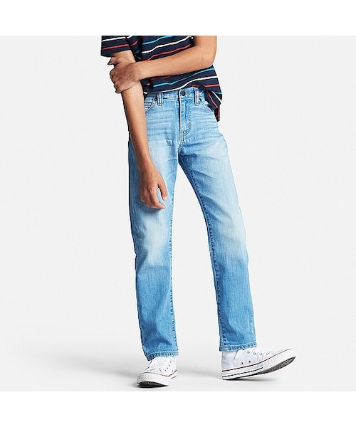 UNIQLO（ユニクロ）の「BOYS スリムフィットジーンズ（その他パンツ・キッズ・BLUE 66/NAVY 69/BLUE 63/WHITE 00/BLACK 09/BLUE 65/BLUE 68・160/130/150/120/140/110）」の5枚目の写真