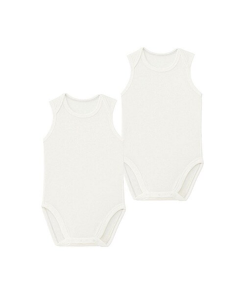 UNIQLO（ユニクロ）の「エアリズムメッシュインナーボディ（ノースリーブ・2枚組）70-90サイズ（その他ベビー用品・キッズ・WHITE 00/NAVY 69/LIGHT BLUE 60/PINK 10/YELLOW 41・80/90/70）」の2枚目の写真