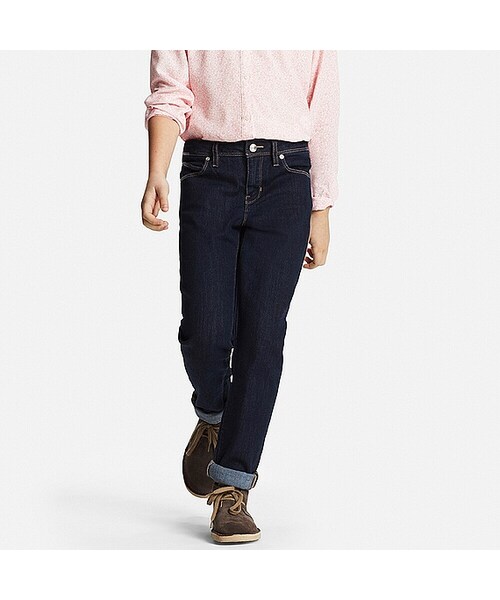 UNIQLO（ユニクロ）の「GIRLS スキニーフィットジーンズ（その他パンツ・キッズ・BLUE 62/BLUE 65/NAVY 69・150/140/130/120/160/110）」の3枚目の写真