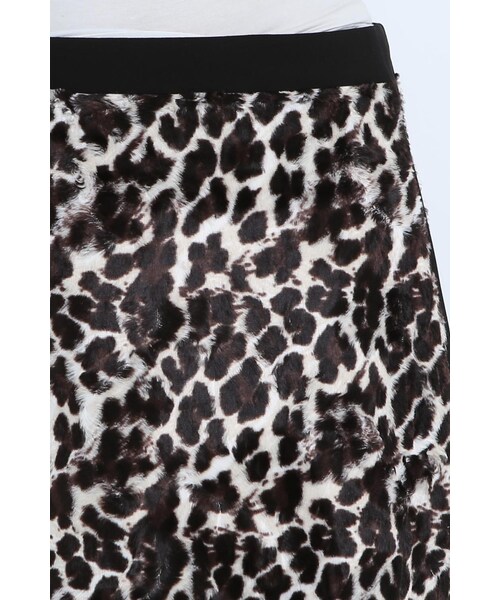 Droite lautreamont(ドロワットロートレアモン)の「【先行予約】パイピングレオパードスカート(スカート・レディース・キャメル系・M)」の5枚目の写真