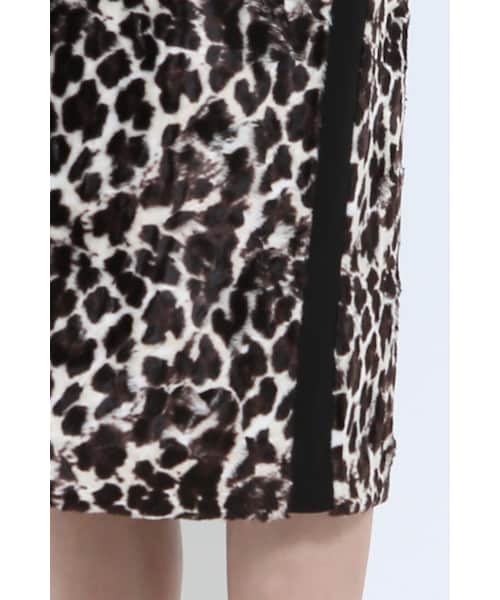 Droite lautreamont(ドロワットロートレアモン)の「【先行予約】パイピングレオパードスカート(スカート・レディース・キャメル系・M)」の7枚目の写真