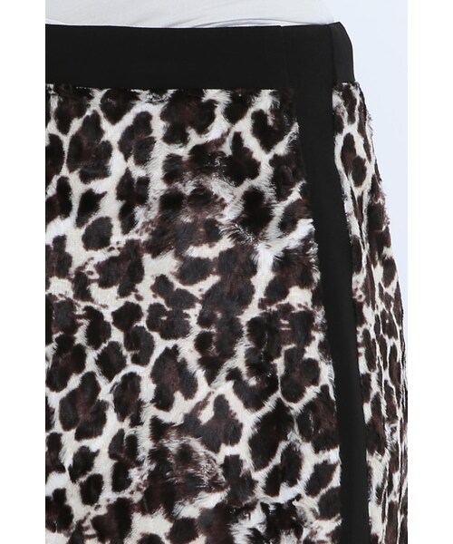 Droite lautreamont(ドロワットロートレアモン)の「【先行予約】パイピングレオパードスカート(スカート・レディース・キャメル系・M)」の6枚目の写真