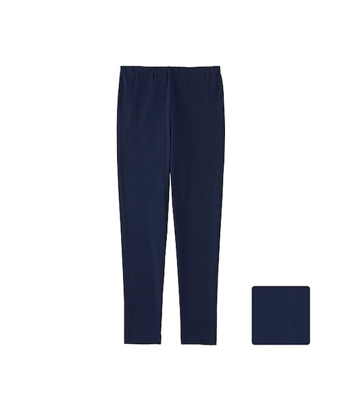 UNIQLO（ユニクロ）の「GIRLS レギンス（10分丈）（レギンス/スパッツ・キッズ・BLACK 09/DARK GRAY 08/GRAY 06/NAVY 69・S/L/XL/M）」の4枚目の写真