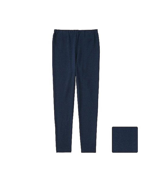 UNIQLO（ユニクロ）の「GIRLS レギンス（無地・10分丈）（レギンス/スパッツ・キッズ・DARK GRAY 08/LIGHT GRAY 02/BLACK 09/NAVY 69・L/XL/M/S）」の4枚目の写真