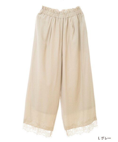 TOGA PULLA ジョーゼット裾レースパンツ TOGA PULLA（トーガ プルラ）の「TOGA PULLA ジョーゼット裾レース