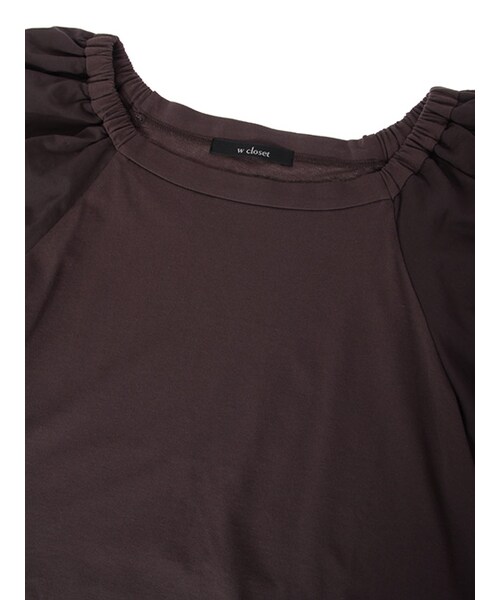 w closet（ダブルクローゼット）の「異素材ボリューム袖プルオーバー（トップス・レディース・オフホワイト/Sグレー/レッド/チャコール・FREE）」の8枚目の写真