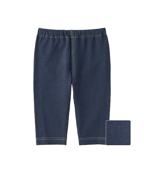 UNIQLO（ユニクロ）の「レギンス（デニム・7分丈）（その他ベビー用品・キッズ・BLUE 63/BLUE 68・80/100/90）」の2枚目の写真