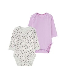 UNIQLO | BABY クルーネックボディ（モリ・長袖・2枚組）70－90サイズ(その他ベビー用品)