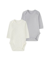 UNIQLO | BABY クルーネックボディ（スター・長袖・2枚組）70－90サイズ(その他ベビー用品)