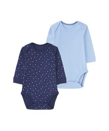 UNIQLO | BABY クルーネックボディ（スター・長袖・2枚組）70－90サイズ(その他ベビー用品)