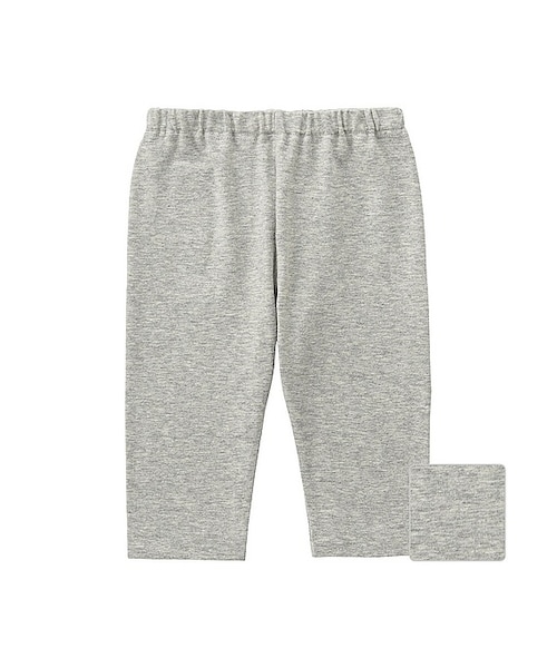 UNIQLO（ユニクロ）の「レギンス（無地・7分丈）（その他ベビー用品・キッズ・OFF WHITE 01/BLACK 09/GRAY 03・100/90/80）」の3枚目の写真