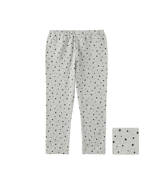 UNIQLO（ユニクロ）の「レギンス（スター・10分丈）（その他ベビー用品・キッズ・BLACK 09/GRAY 03・90/80/100）」の2枚目の写真