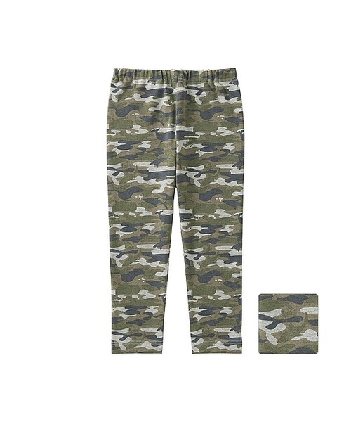 UNIQLO（ユニクロ）の「レギンス（カモフラージュ・10分丈）（その他ベビー用品・キッズ・BLUE 68/OLIVE 56・90/80/100）」の2枚目の写真