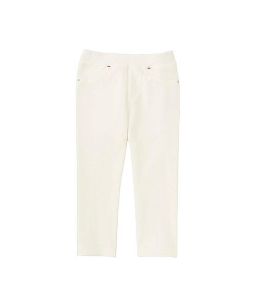 UNIQLO（ユニクロ）の「カットソーパンツ（デニム）（その他ベビー用品・キッズ・BLUE 63/OFF WHITE 01/NAVY 69・80/100/90）」の2枚目の写真