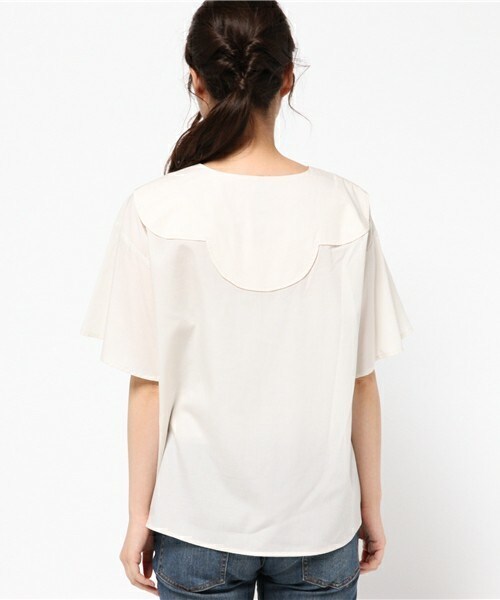 FRAPBOIS（フラボア）の「オーク（シャツ/ブラウス・レディース・オフホワイト/ブラック・0/1）」の5枚目の写真