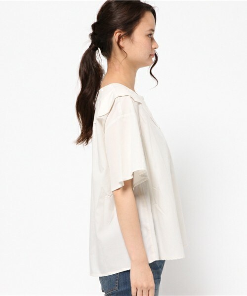 FRAPBOIS（フラボア）の「オーク（シャツ/ブラウス・レディース・オフホワイト/ブラック・0/1）」の4枚目の写真