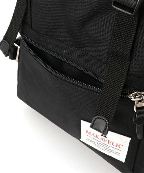 MAKAVELIC（マキャベリック）の「【MAKAVELIC(マキャベリック)】ダブルベルトデイパック（バックパック/リュック・メンズ・ブラック/ダークネイビー・FREE）」の6枚目の写真