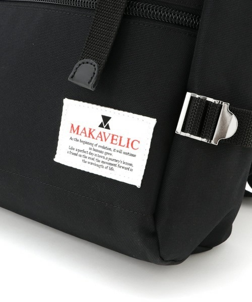 MAKAVELIC（マキャベリック）の「【MAKAVELIC(マキャベリック)】ダブルベルトデイパック（バックパック/リュック・メンズ・ブラック/ダークネイビー・FREE）」の5枚目の写真