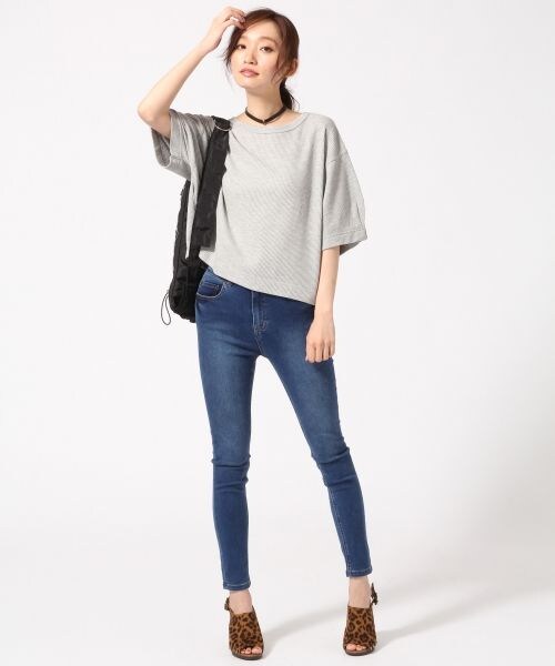 JEANASIS（ジーナシス）の「ULTRAストレッチDENIMスキニー（パンツ・ブラック()/チャコールグレー()/ブルー()/ネイビー()・S/M/L【WEB限定】）」の7枚目の写真