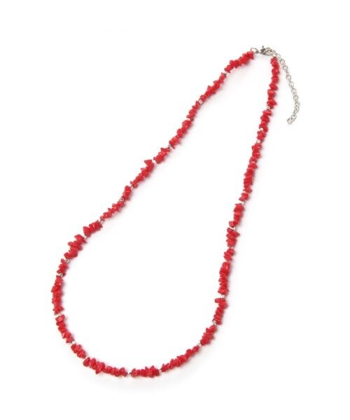 RAGEBLUE（レイジブルー）の「ストーンネックレス2（アクセサリー・ブラック/レッド/ブラウン/ライトブルー・ONE SIZE）」の4枚目の写真