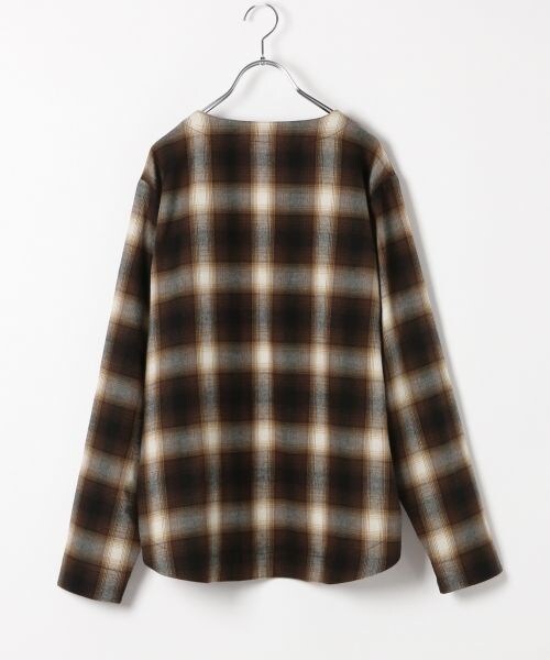 RAGEBLUE（レイジブルー）の「キーネックプルオーバーシャツ（トップス・レッド系/ブラウン系/ネイビー系・M/L）」の4枚目の写真