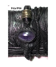 KMRII アメジストストーン付き ダークブラウンレザー財布 Kmrii-6_1200x1200.jpg?v=1750060969