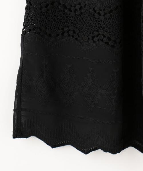 RAY CASSIN（レイカズン）の「刺繍レーススカンツ（パンツ・レディース・ブラック/オフシロ・FREE）」の6枚目の写真