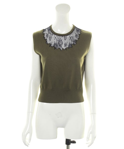 31 Sons de mode（トランテアン　ソン　ドゥ　モード）の「★新作★ネックレースクルーネックノースリーブプルオーバー（トップス・レディース・ライトグレー/ブラック/カーキ/ブラウン・36）」の4枚目の写真