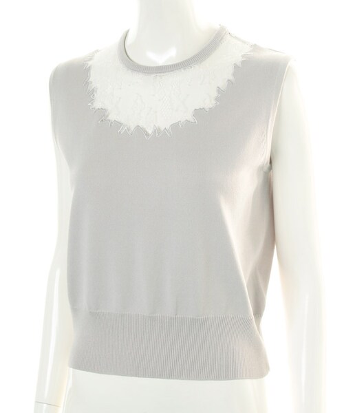 31 Sons de mode（トランテアン　ソン　ドゥ　モード）の「★新作★ネックレースクルーネックノースリーブプルオーバー（トップス・レディース・ライトグレー/ブラック/カーキ/ブラウン・36）」の10枚目の写真