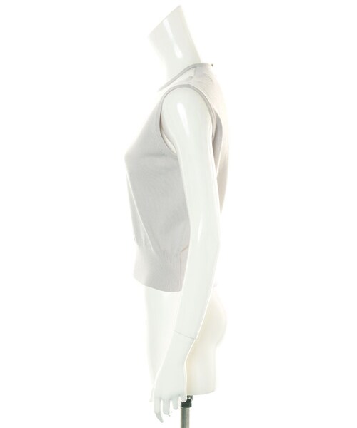 31 Sons de mode（トランテアン　ソン　ドゥ　モード）の「★新作★ネックレースクルーネックノースリーブプルオーバー（トップス・レディース・ライトグレー/ブラック/カーキ/ブラウン・36）」の5枚目の写真