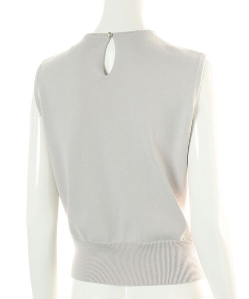 31 Sons de mode（トランテアン　ソン　ドゥ　モード）の「★新作★ネックレースクルーネックノースリーブプルオーバー（トップス・レディース・ライトグレー/ブラック/カーキ/ブラウン・36）」の9枚目の写真