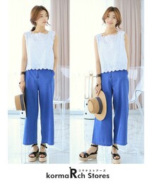 KORMARCH | デニムワイドパンツ(その他パンツ)