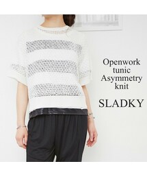 SLADKY | スラドキー オープンワークチュニック　ニット(ニット/セーター)