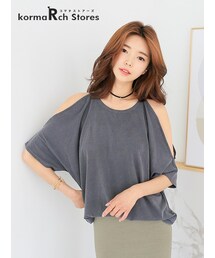 KORMARCH | 肩あきコットンプルオーバー(Tシャツ/カットソー)