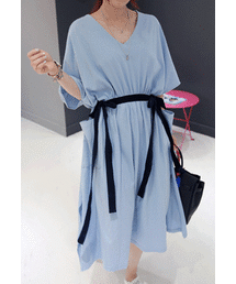 Miamasvin | ウエストリボンポイントVネックワンピース(その他)