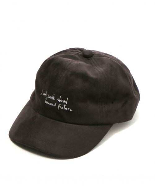 Heather（ヘザー）の「フェイクスエードCAP（帽子・オフホワイト/ブラック/レッド・FREE）」の2枚目の写真